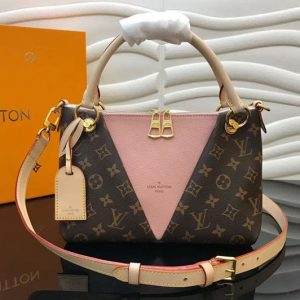 Replica Louis Vuitton M43967 LV V Tote BB Monogram Canvas Bags Pink