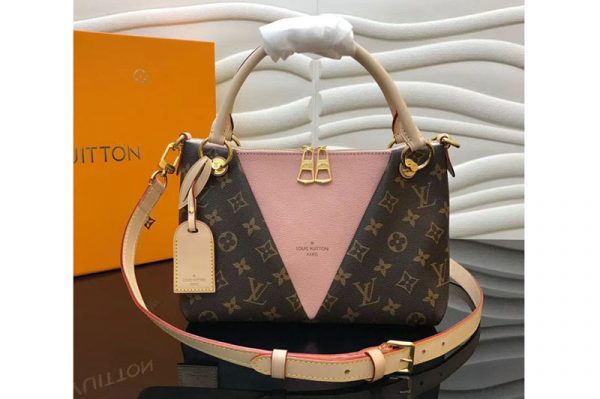 Replica Louis Vuitton M43967 LV V Tote BB Monogram Canvas Bags Pink