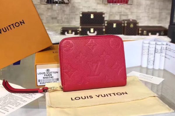 Replica Louis Vuitton M60740 Monogram Empreinte Zippy Coin Purse Red