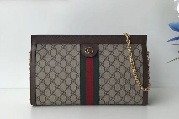 Replica Gucci 503876 Ophidia GG Medium Shoulder Bag Brown