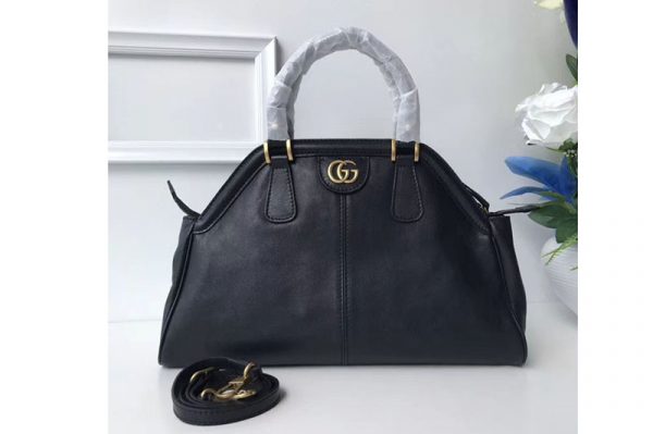 Replica Gucci 516459 Re(Belle) Medium Top Handle Bags Black