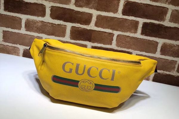 Replica Gucci 527792 Print small belt bags Yellow