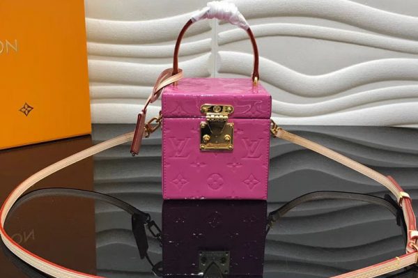 Replica Louis Vuitton M52464 LV Bleecker Box Monogram Vernis Rosy