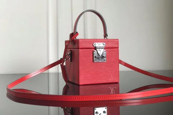 Replica Louis Vuitton M52466 LV Bleecker Box Epi Leather Bags Red