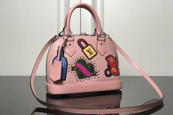 Replica Louis Vuitton M52481 LV Alma BB Epi Leather Bags Pink