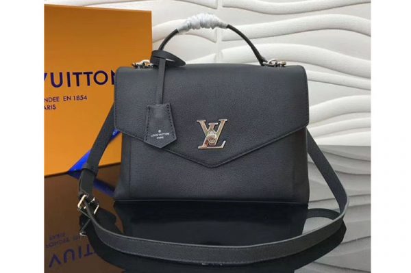 Replica Louis Vuitton M54849 LV Soft Calfskin MyLockme Lockme Bags Black