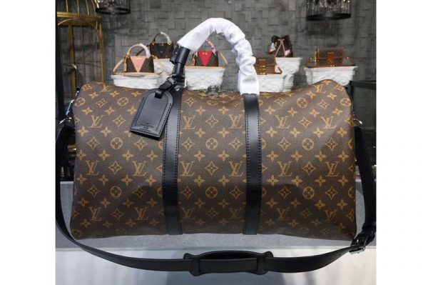 Replica Louis Vuitton M56714 LV Monogram Canvas Keepall Bandouliere 55 Bags