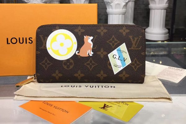 Replica Louis Vuitton M60017 LV Zippy Wallet MY LV World Tour Monogram Canvas Wallet