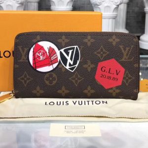 Replica Louis Vuitton M60017 LV Monogram Canvas Zippy Wallet