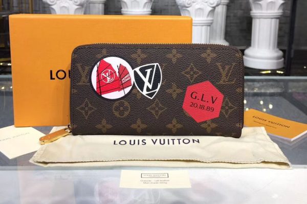 Replica Louis Vuitton M60017 LV Monogram Canvas Zippy Wallet