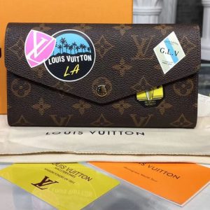 Replica Louis Vuitton M60531 LV Sarah Wallet MY LV World Tour Monogram Canvas Wallet