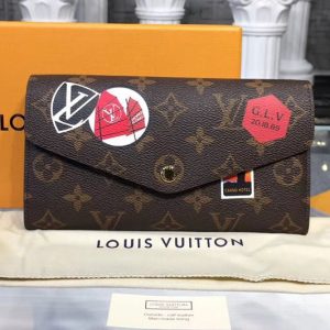 Replica Louis Vuitton M60531 LV Monogram Canvas Sarah Wallet