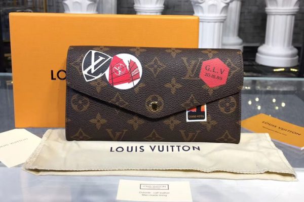 Replica Louis Vuitton M60531 LV Monogram Canvas Sarah Wallet