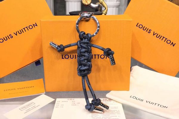 Replica Louis Vuitton M62883 LV MR Louis Bag Charm And Key Holder Damier Graphite Canvas