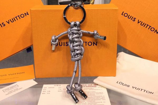 Replica Louis Vuitton M62883 LV MR Louis Bag Charm And Key Holder Silver Monogram Canvas