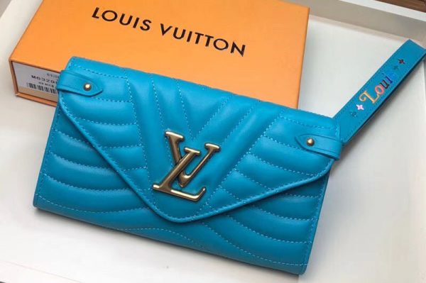 Replica Louis Vuitton M63729 LV New Wave Long Wallet Blue