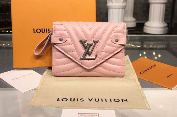 Replica Louis Vuitton M63730 LV New Wave Compact Wallet Calf leather Pink