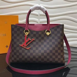 Replica Louis Vuitton N40050 LV Riverside Damier Ebene Canvas Bags Wine