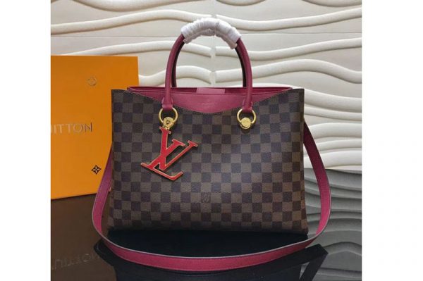 Replica Louis Vuitton N40050 LV Riverside Damier Ebene Canvas Bags Wine