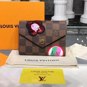 Replica Louis Vuitton N60149 LV Damier Ebene Canvas Victorine Wallet