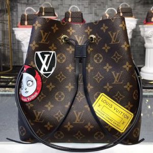 Replica Louis Vuitton P01072 LV Neonoe MY LV World Tour Monogram Canvas Bags Black