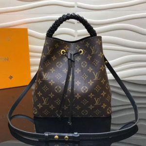 Replica Louis Vuitton M43985 LV Monogram Canvas Neonoe Bags Black