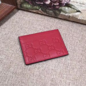 Replica Gucci 233166 Signature leather card case Red