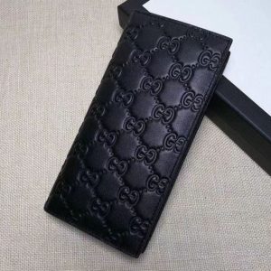 Replica Gucci 307774 Signature long wallet Black