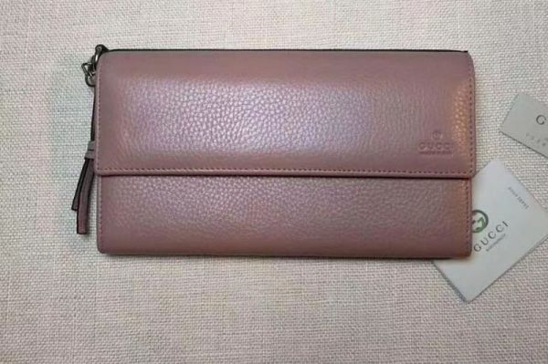 Replica Gucci 323396 Leather Continental Wallet Pink