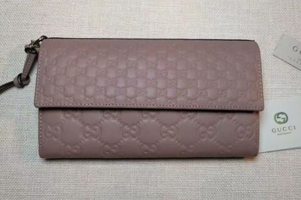 Replica Gucci 323396 Guccissima Leather Continental Wallet Pink