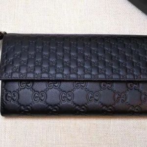 Replica Gucci 323396 Signature leather Wallet Black