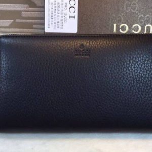 Replica Gucci 323397 Bree Leather Zip Around Wallet Black