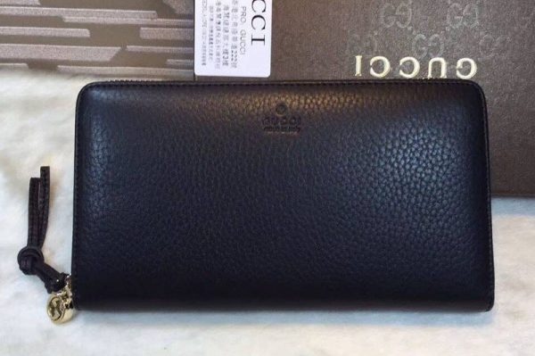 Replica Gucci 323397 Bree Leather Zip Around Wallet Black