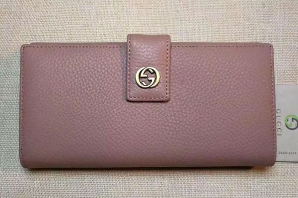 Replica Gucci 337335 Calf Leather Wallet Pink