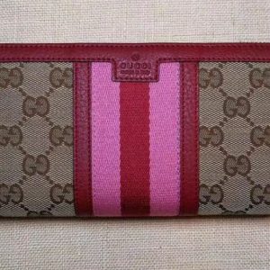 Replica Gucci Rania GG Canvas Zip Around Wallets 353651 Red