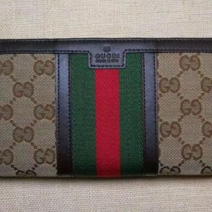 Replica Gucci Rania GG Canvas Zip Around Wallets 353651 Black