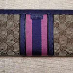 Replica Gucci Rania GG Canvas Zip Around Wallets 353651 Purple