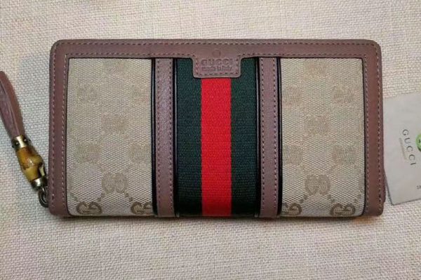 Replica Gucci Rania GG Canvas Zip Around Wallets 353651 Pink