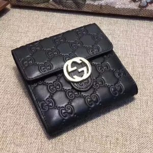 Replica Gucci 369676 Icon Gucci Signature wallet Black