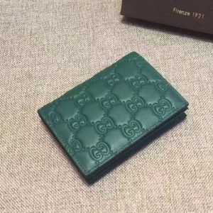 Replica Gucci 410120 Signature card case Green