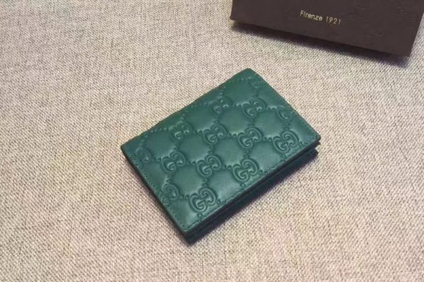 Replica Gucci 410120 Signature card case Green