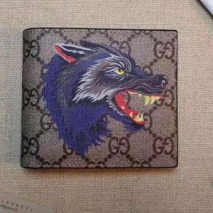 Replica Gucci Wolf print GG Supreme wallet 451268