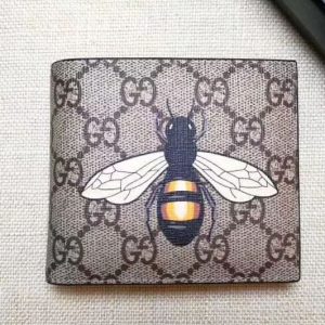 Replica Gucci 451268 Bee print GG Supreme wallet