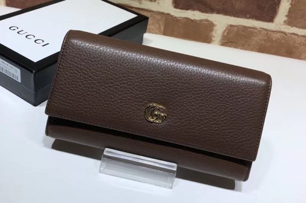 Replica Gucci 456116 eather Continental Wallet Coffee