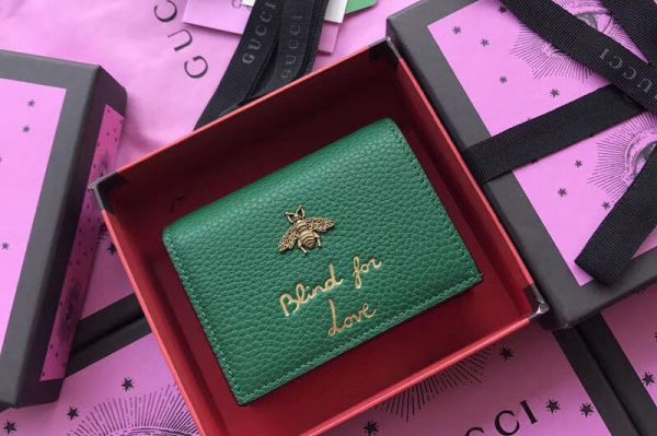 Replica Gucci Animalier Card Case 460185 Green