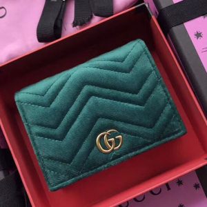 Replica Gucci GG Marmont Card Case 466492 Green