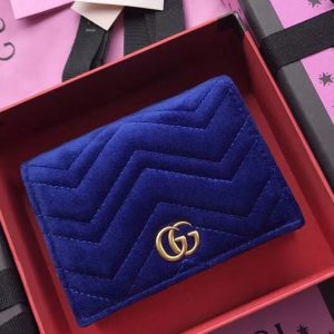 Replica Gucci GG Marmont Card Case 466492 Blue