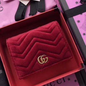 Replica Gucci GG Marmont Card Case 466492 Red