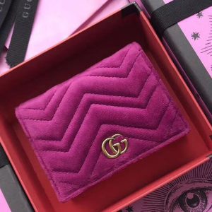 Replica Gucci GG Marmont Card Case 466492 Rosy