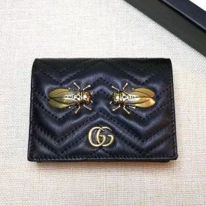 Replica Gucci 466492 GG Marmont cicada stud card case